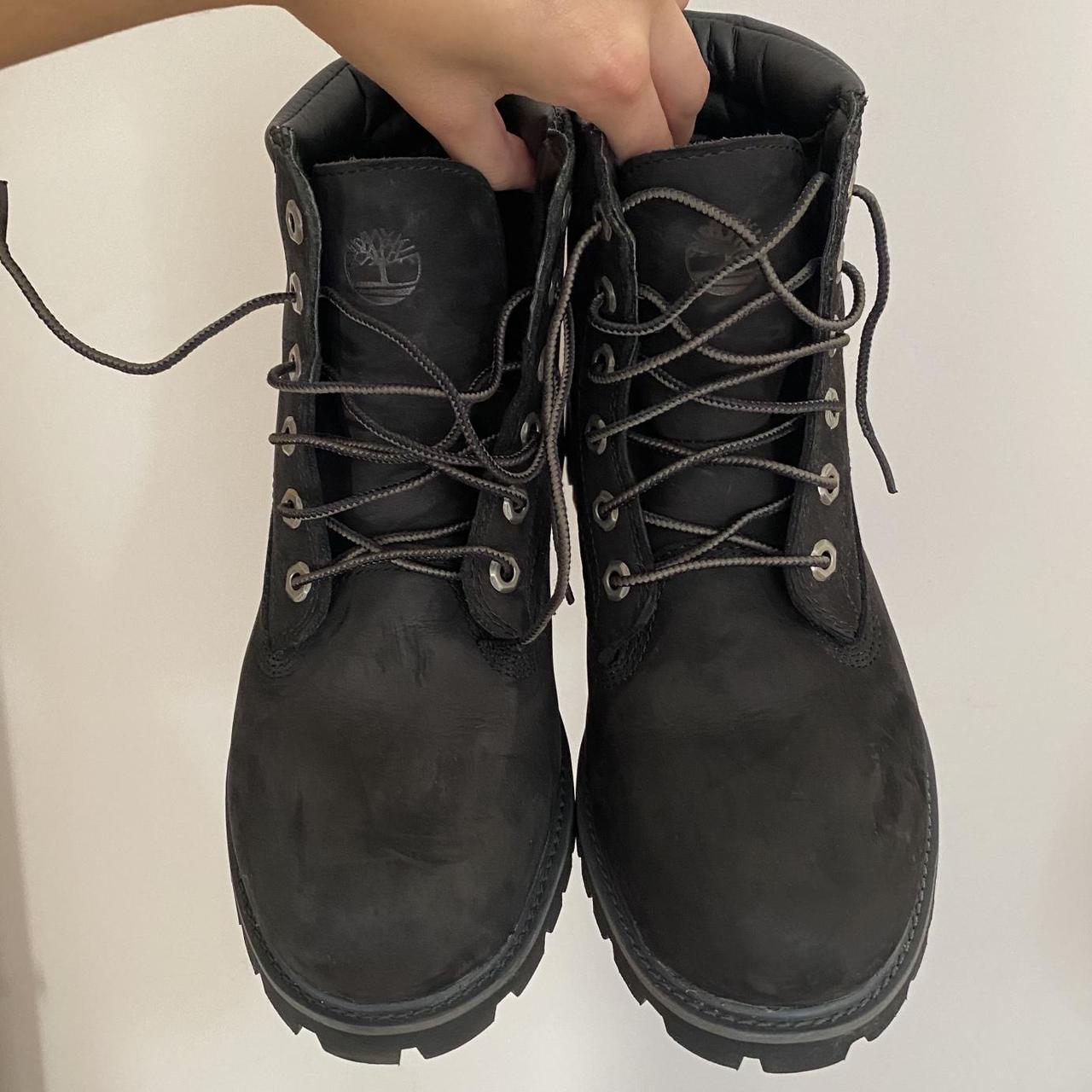 black timberland boot tag