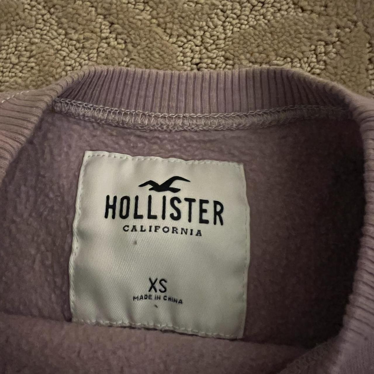 Lavender purple hollister cropped sweater - Depop