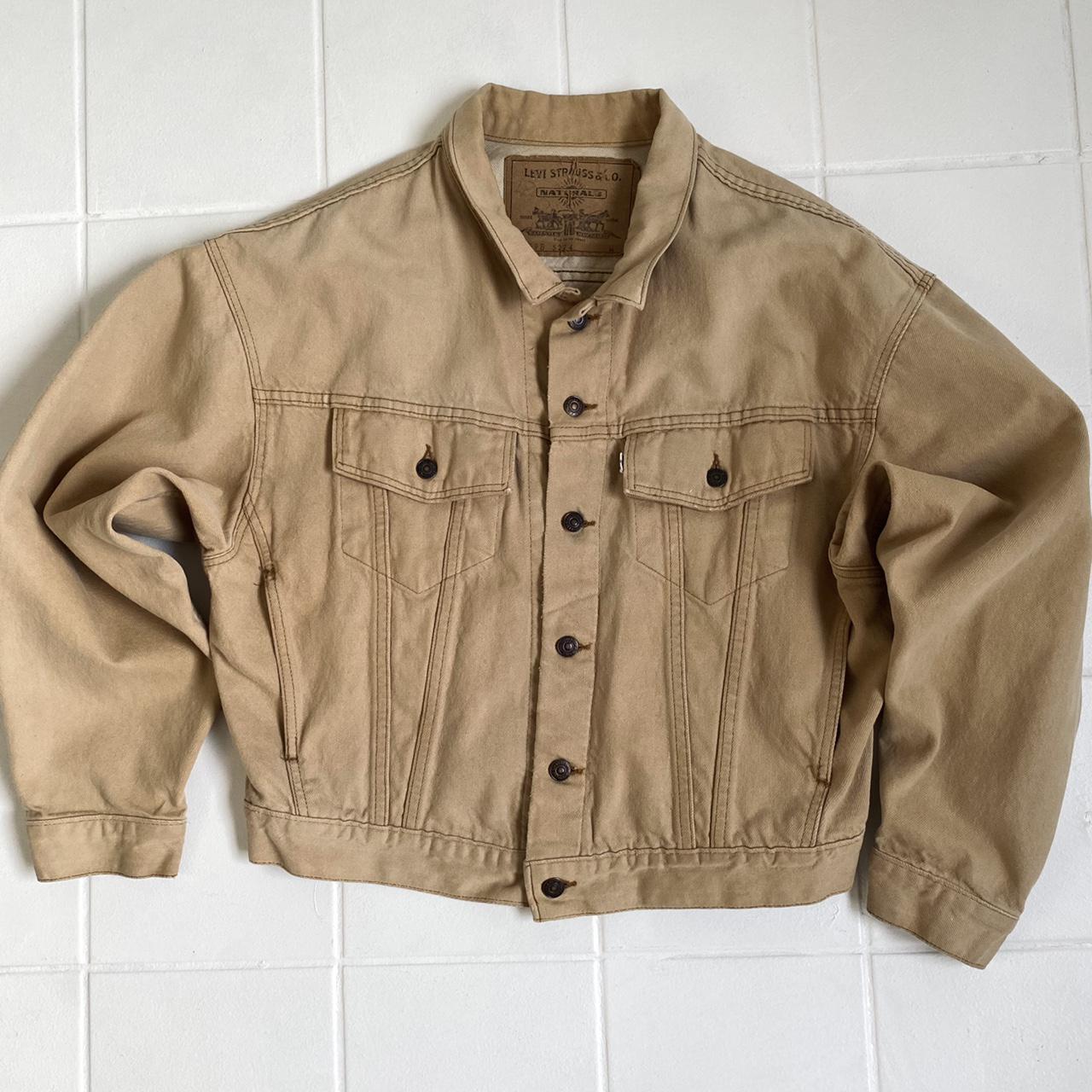 Vintage Levis Tan Jacket. Denim is soft so it’s... - Depop