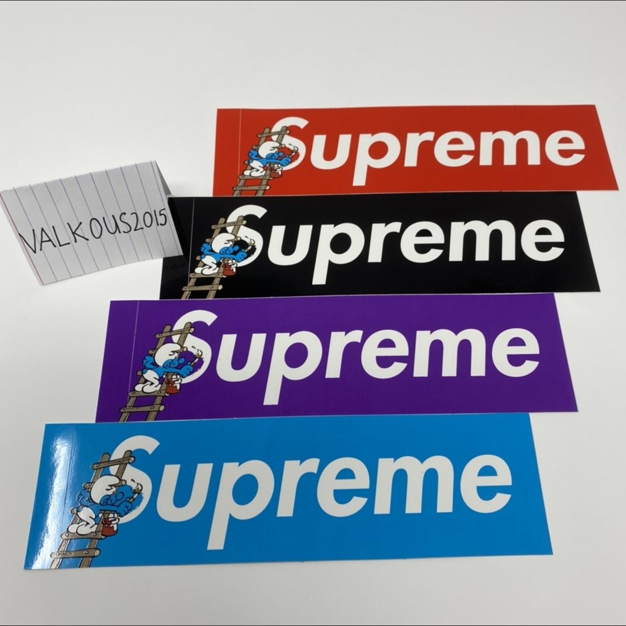 Supreme Blue Smurf Box Logo Sticker | Fall 2020 | Supreme Stickers