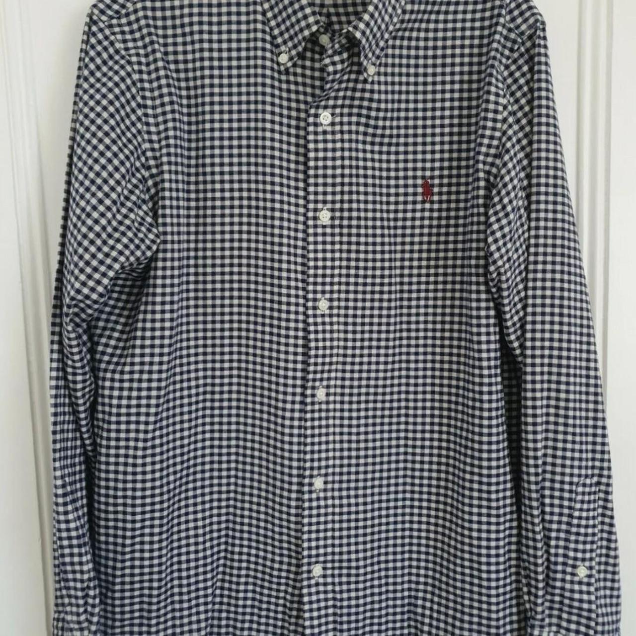 Ralph Lauren flannel shirt gingham print classic... - Depop