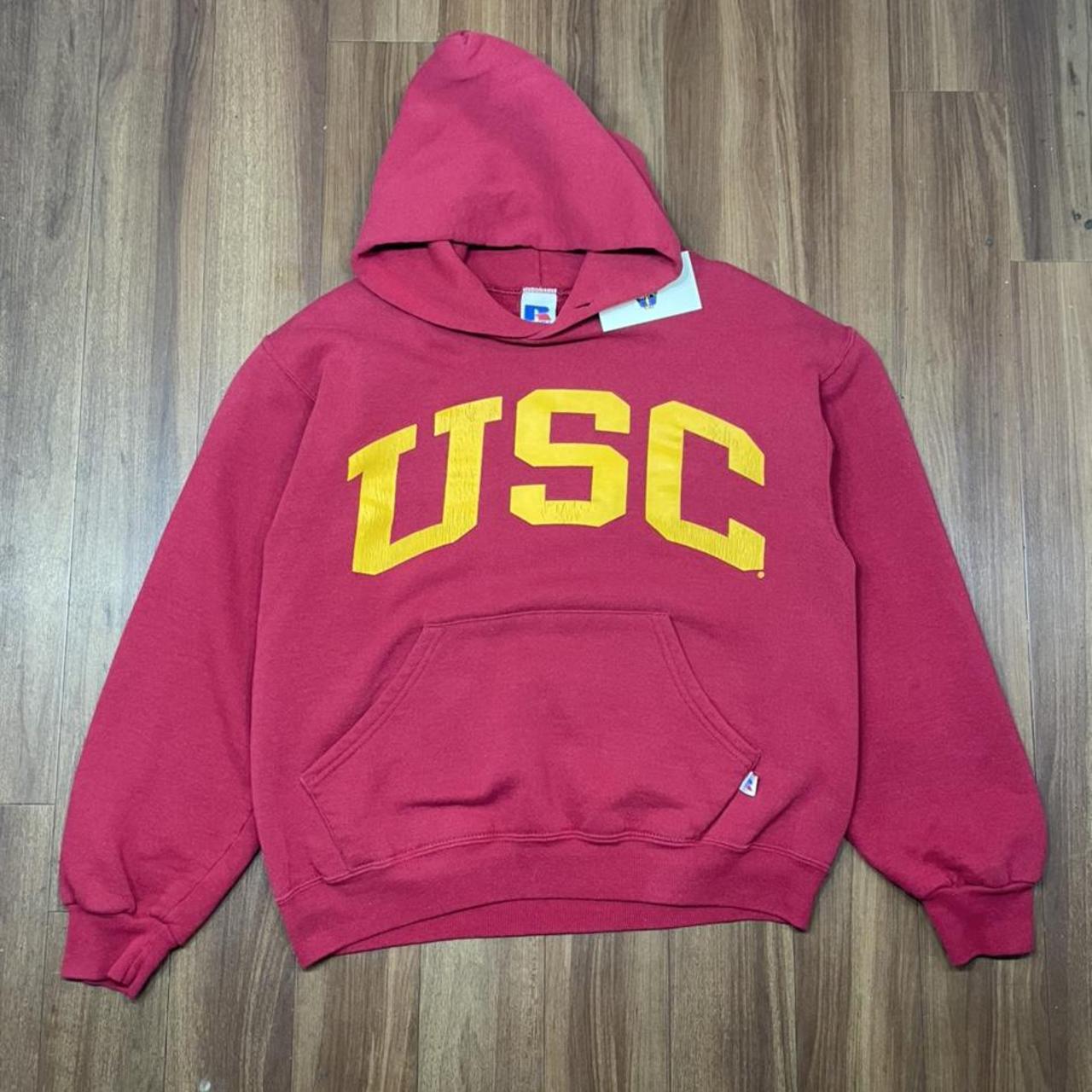 Vintage late 90s USC Russell hoodie Size S - Depop