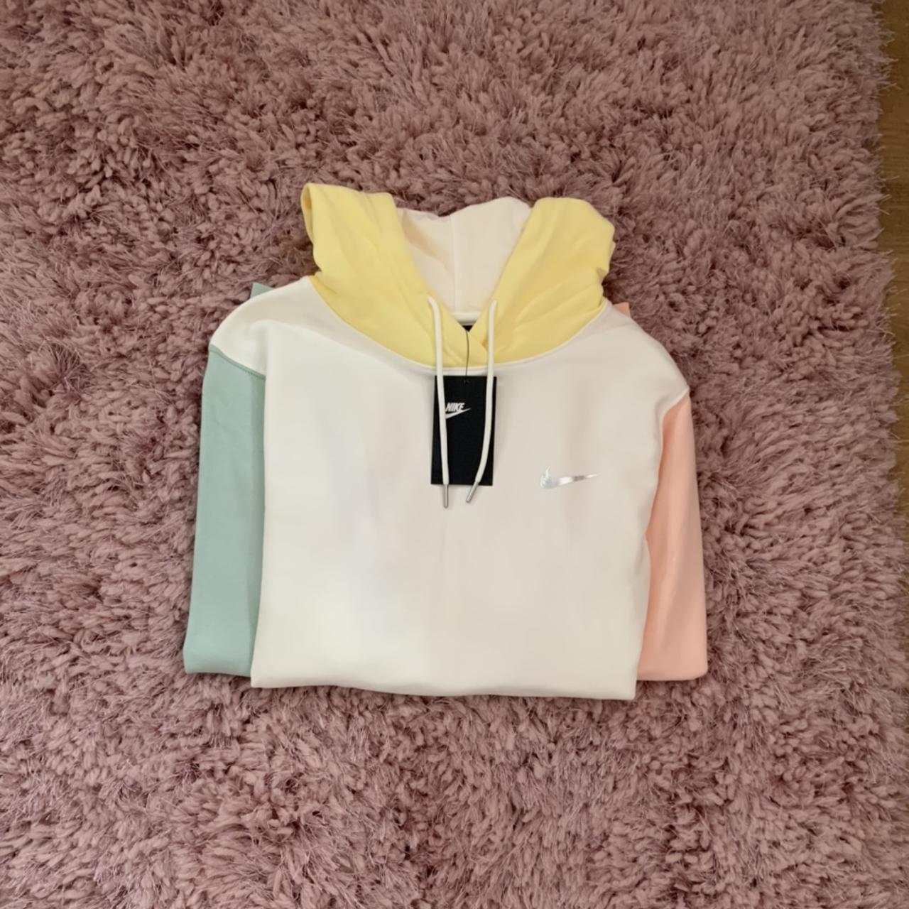 Nike metallic swoosh discount pastel colour block hoodie