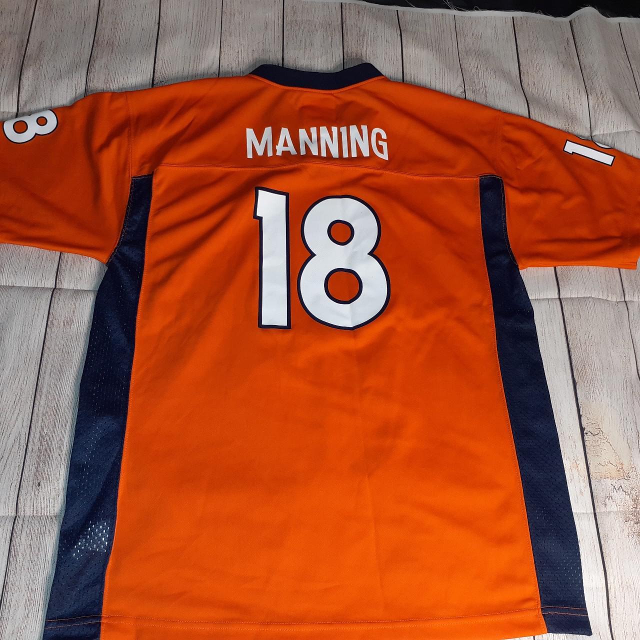 Denver Broncos Peyton Manning 18 Orange Jersey Youth Size XL 18/20