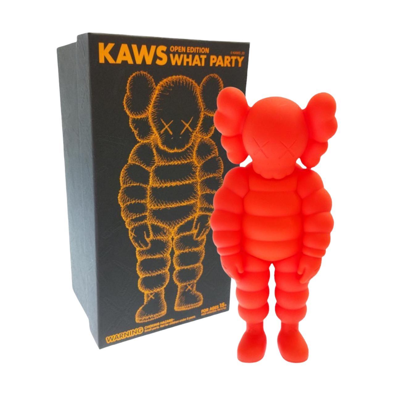 KAWS What Party Vinyl Figure Orange 11.3 x 5.1 x... - Depop