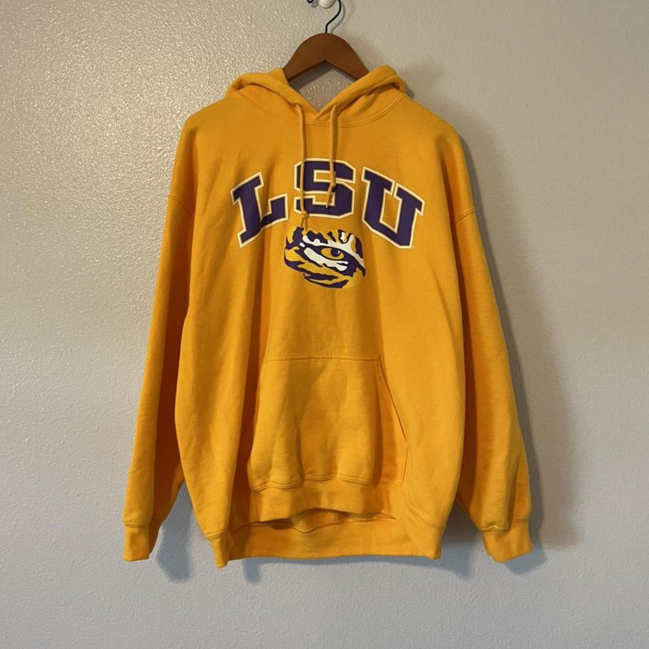 Yellow LSU Hoodie Mens large. In perfect... - Depop