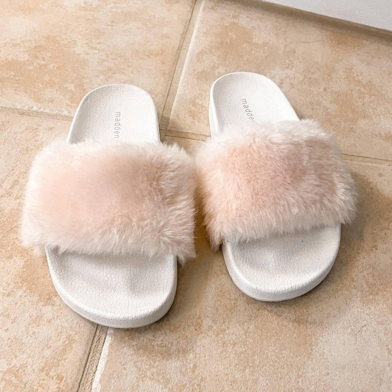 madden girl fur slides