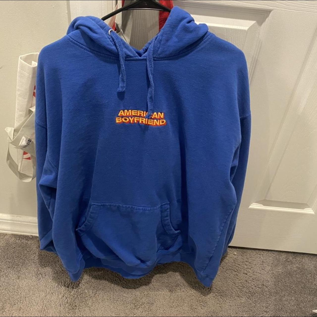 American boyfriend hoodie There are some stains at... Depop