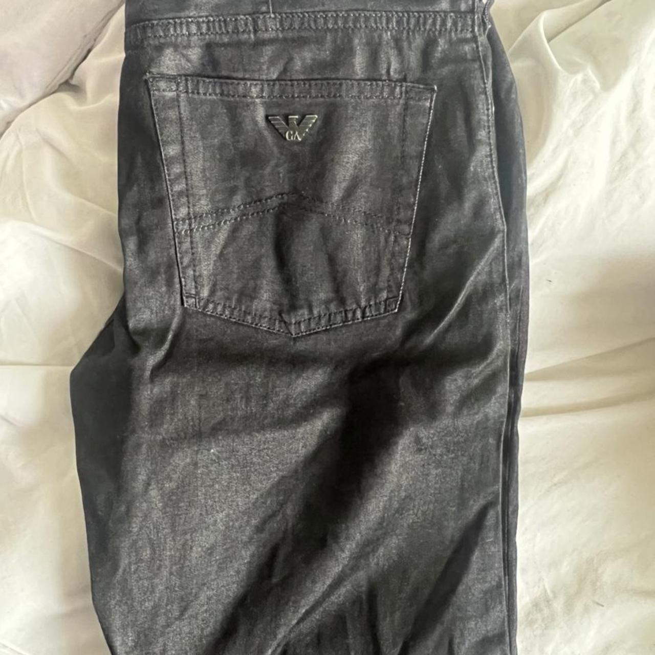 Armani Jeans Men's Black Jeans Depop
