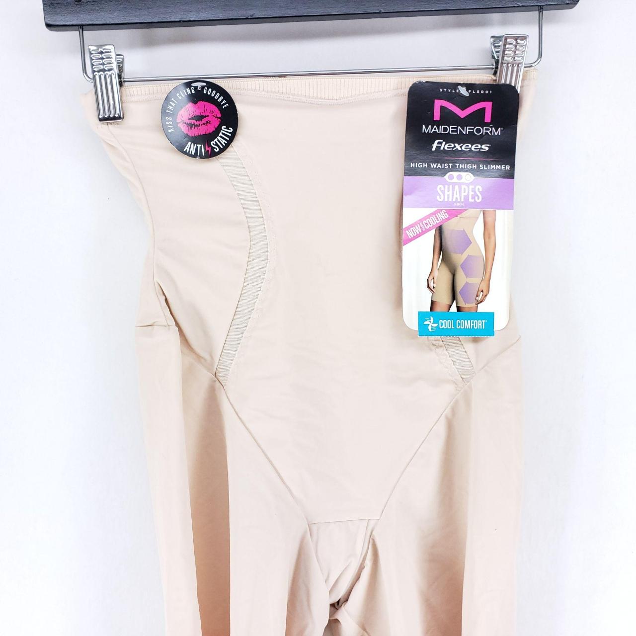 MAIDENFORM HIGH WAIST THIGH SLIMMER SHAPEWEAR COOL COMFORT ANTI-STATIC  MEDIUM