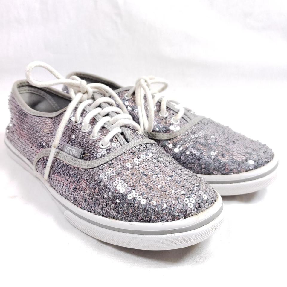 vans silver sequin