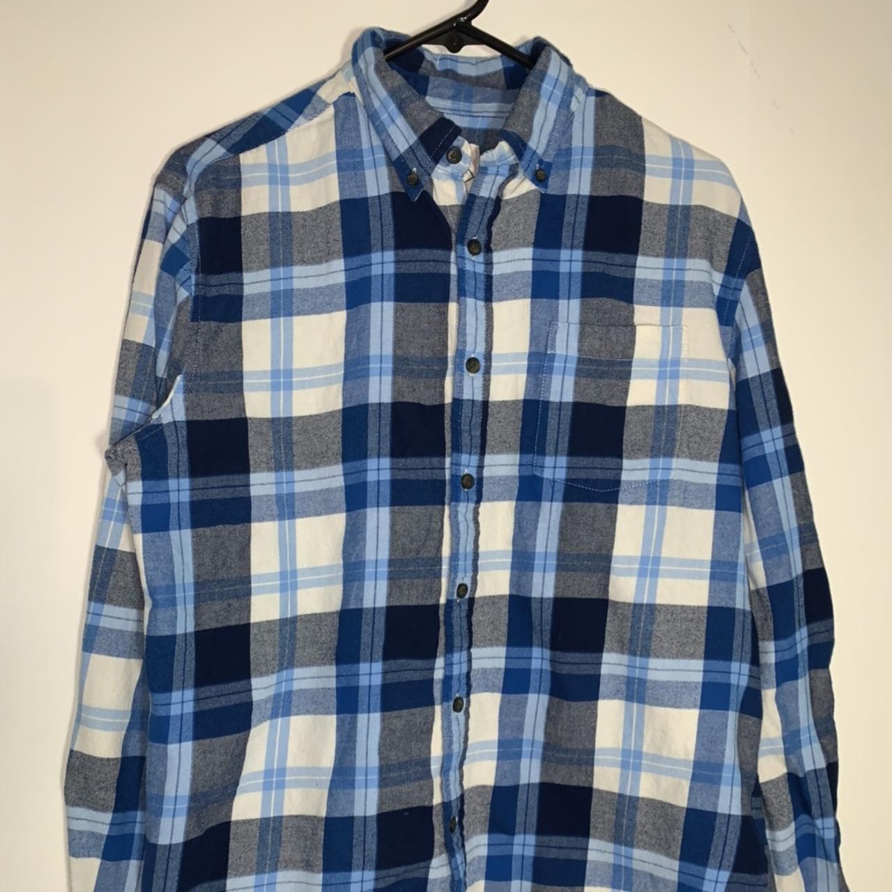 Men’s Vintage Blue Flannel size Medium. 🔹Amazing... - Depop