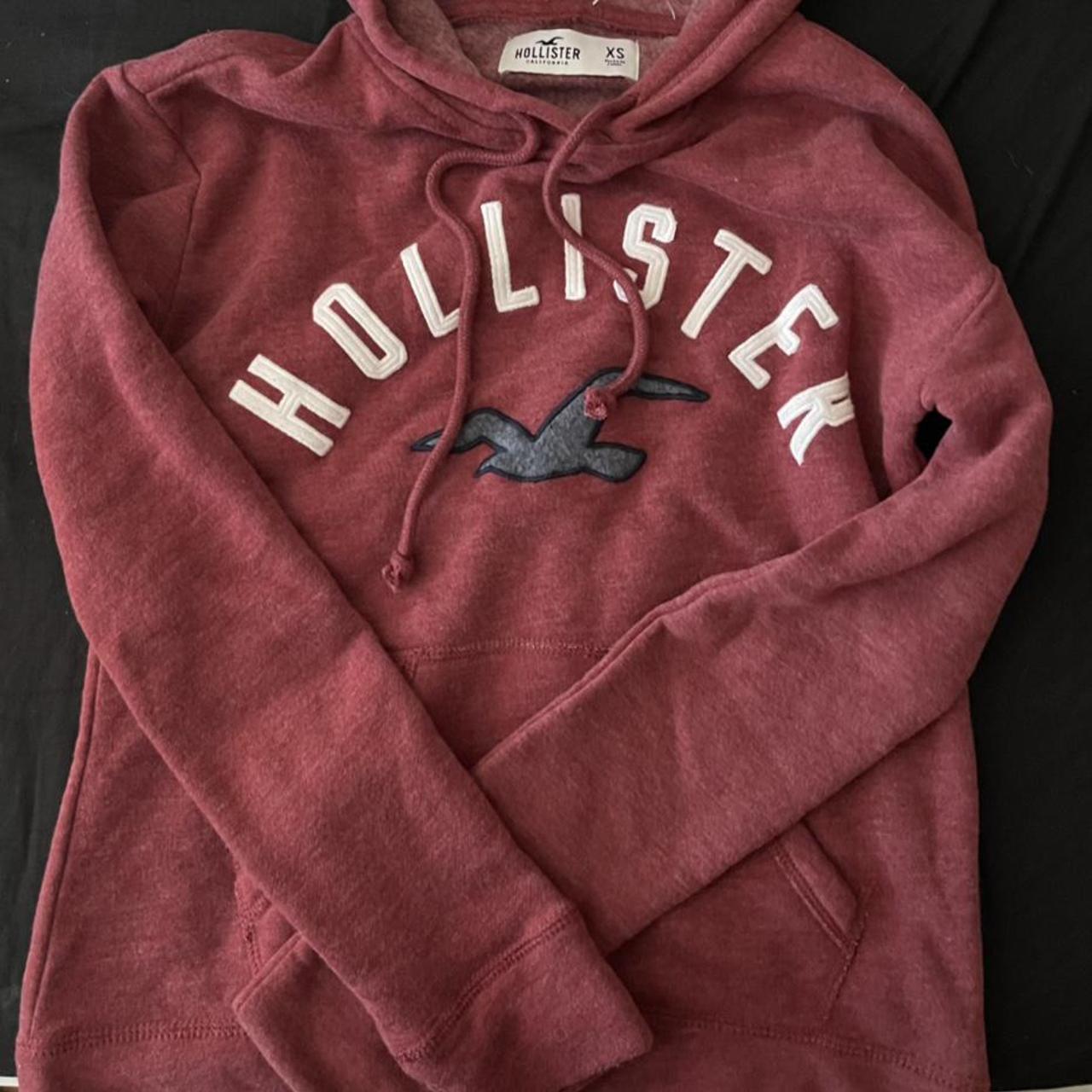 burgundy color hoodie