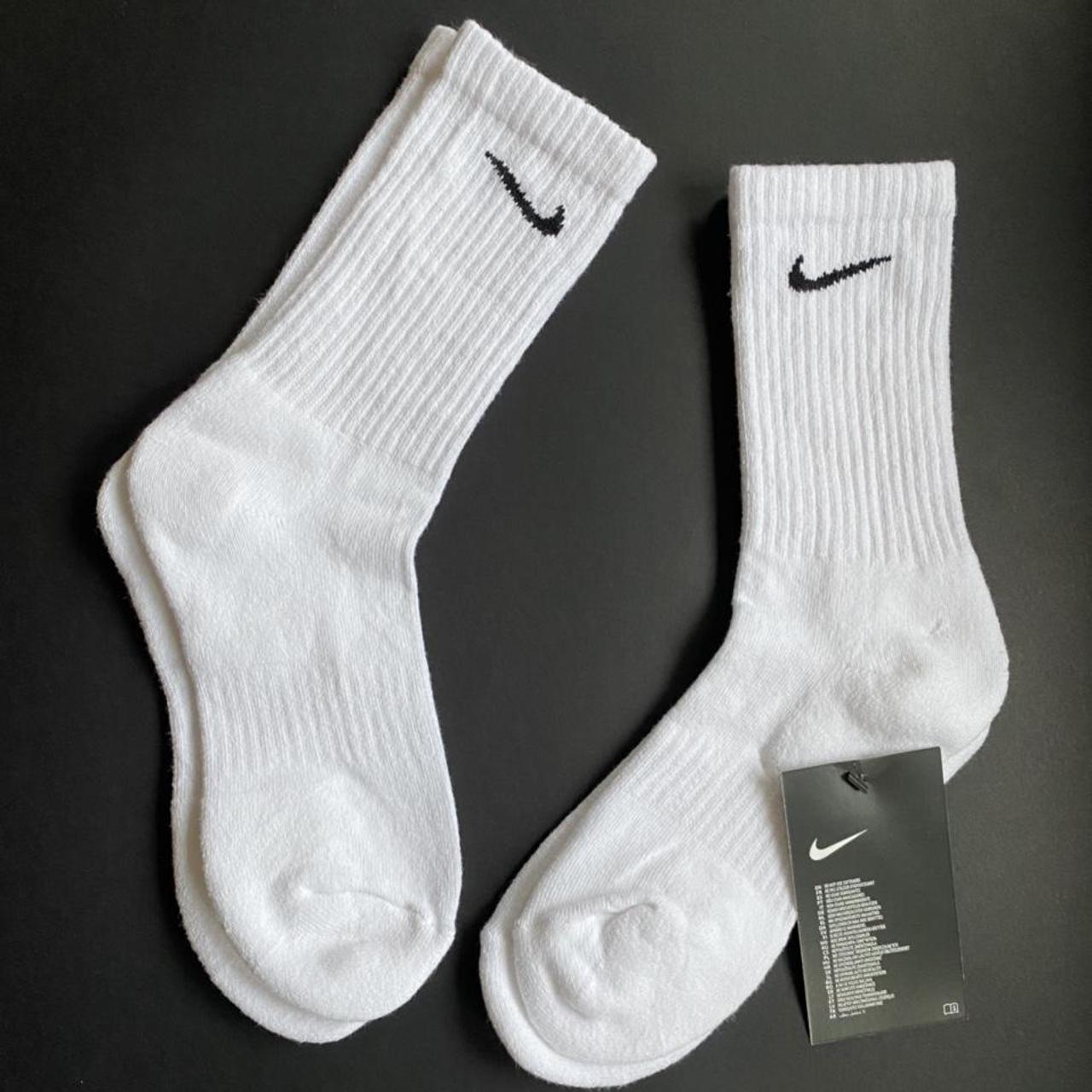 Nike everyday white crew sports socks vintage -... - Depop