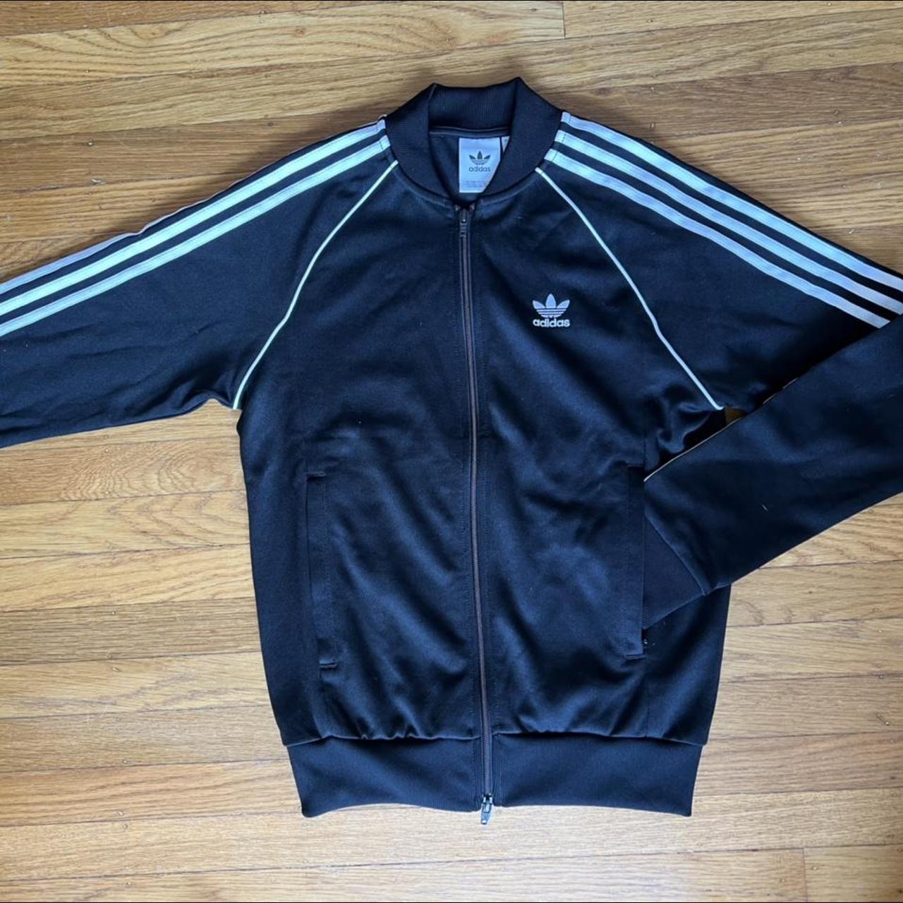 Adidas Originals tracksuit track jacket, black, size... - Depop