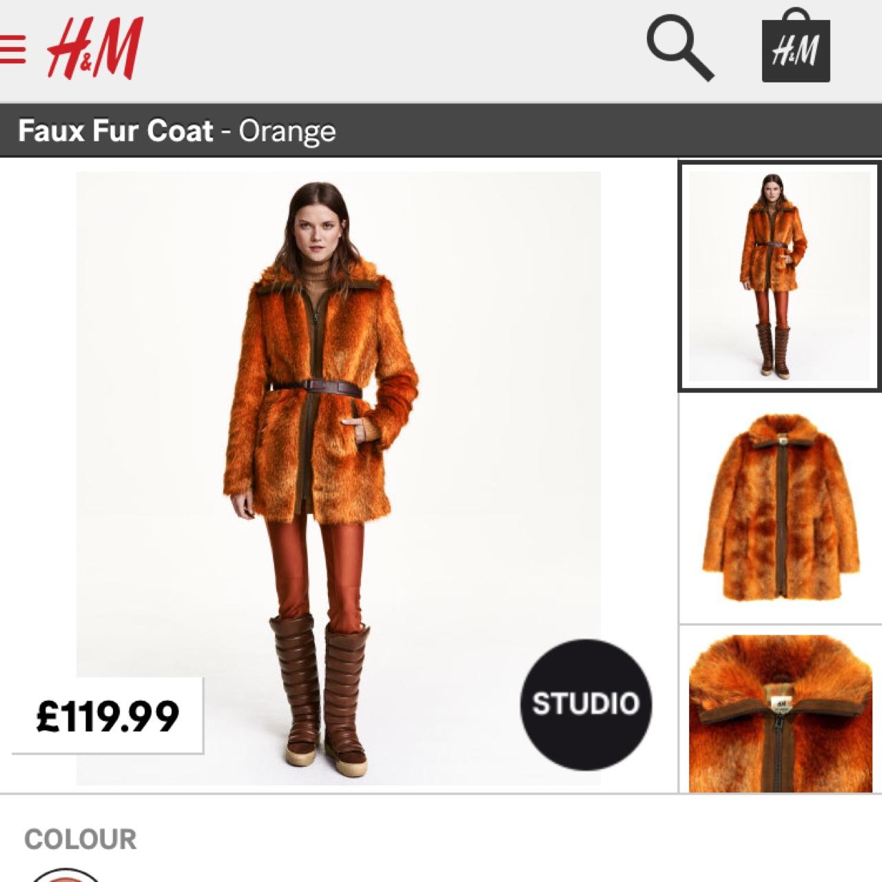 hm orange coat