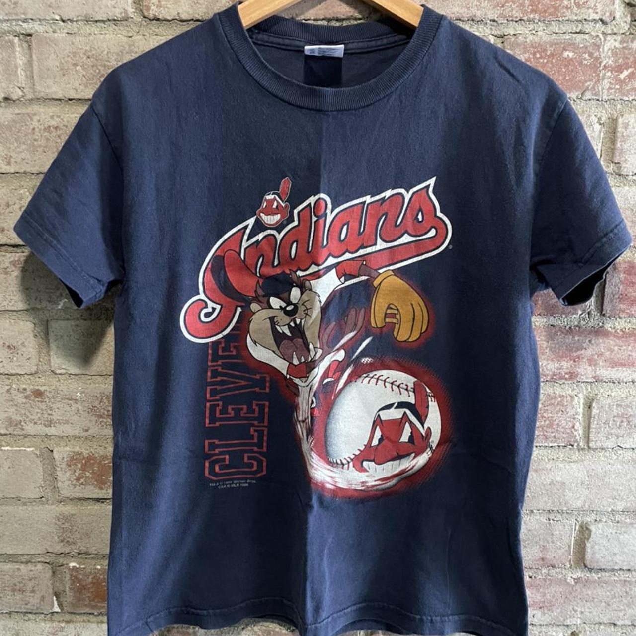 Vintage 1996 Cleveland Indians Looney Tunes Taz... - Depop