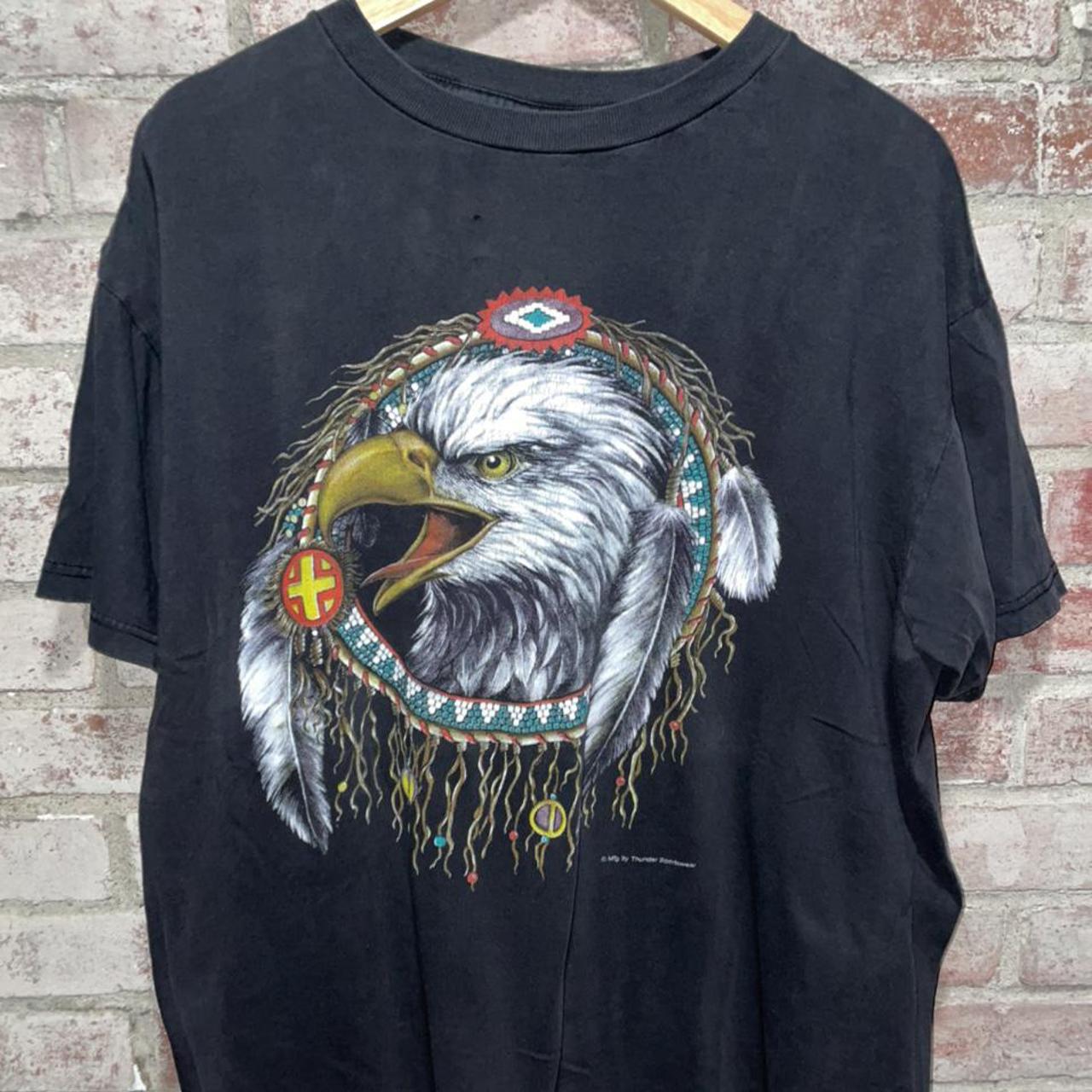 Vintage Thunder Sportswear Biker T Shirt Eagle Dream Depop