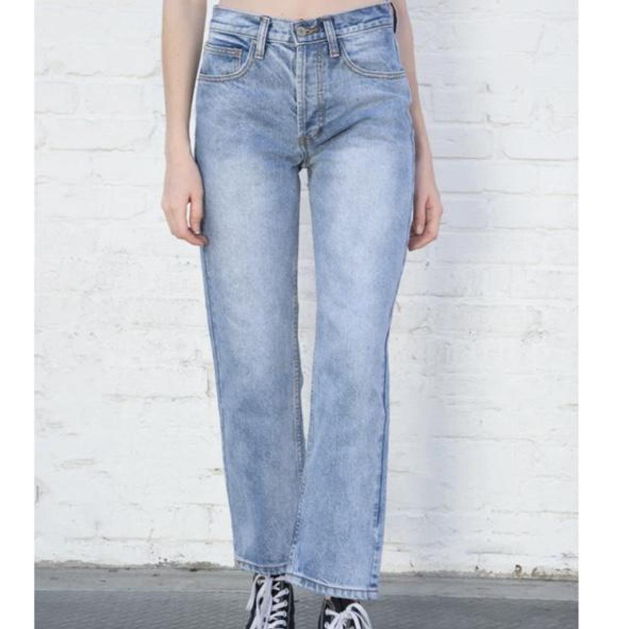 Brandy Melville Danny light wash jeans Size S Depop