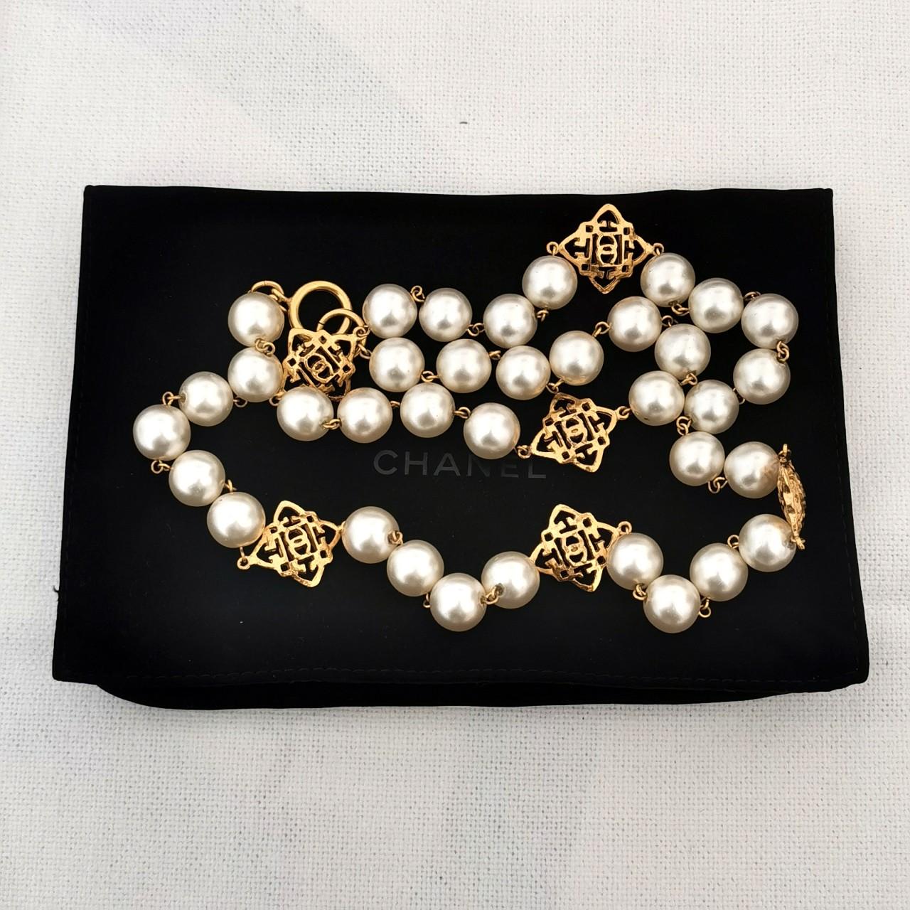 Original Vintage Chanel Pearl Necklace🌟 Unique - Depop