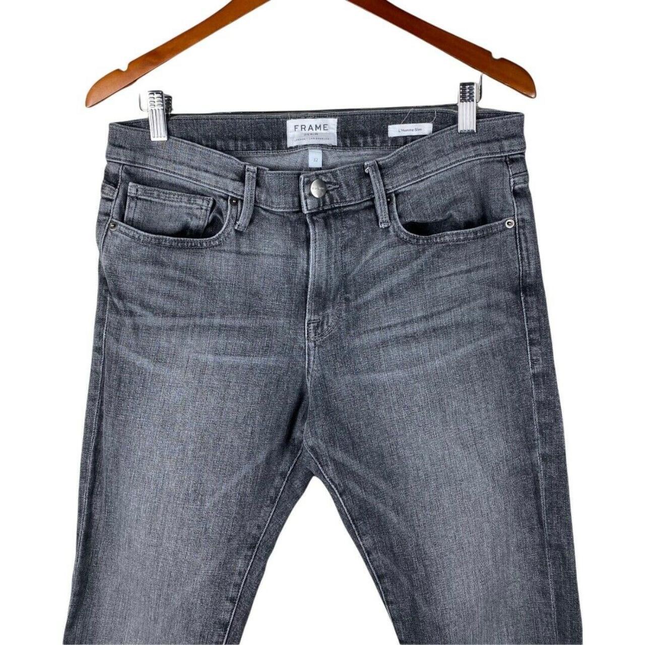 Men's Frame Denim Cotton L'Homme Skinny Fit Jeans in... Depop