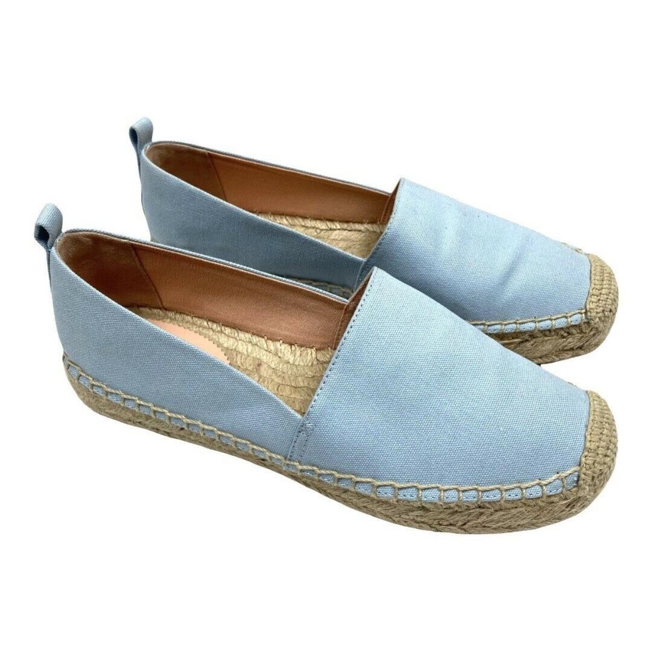 J. Crew Women's Canvas Espadrille Flat Shoes, Light... Depop