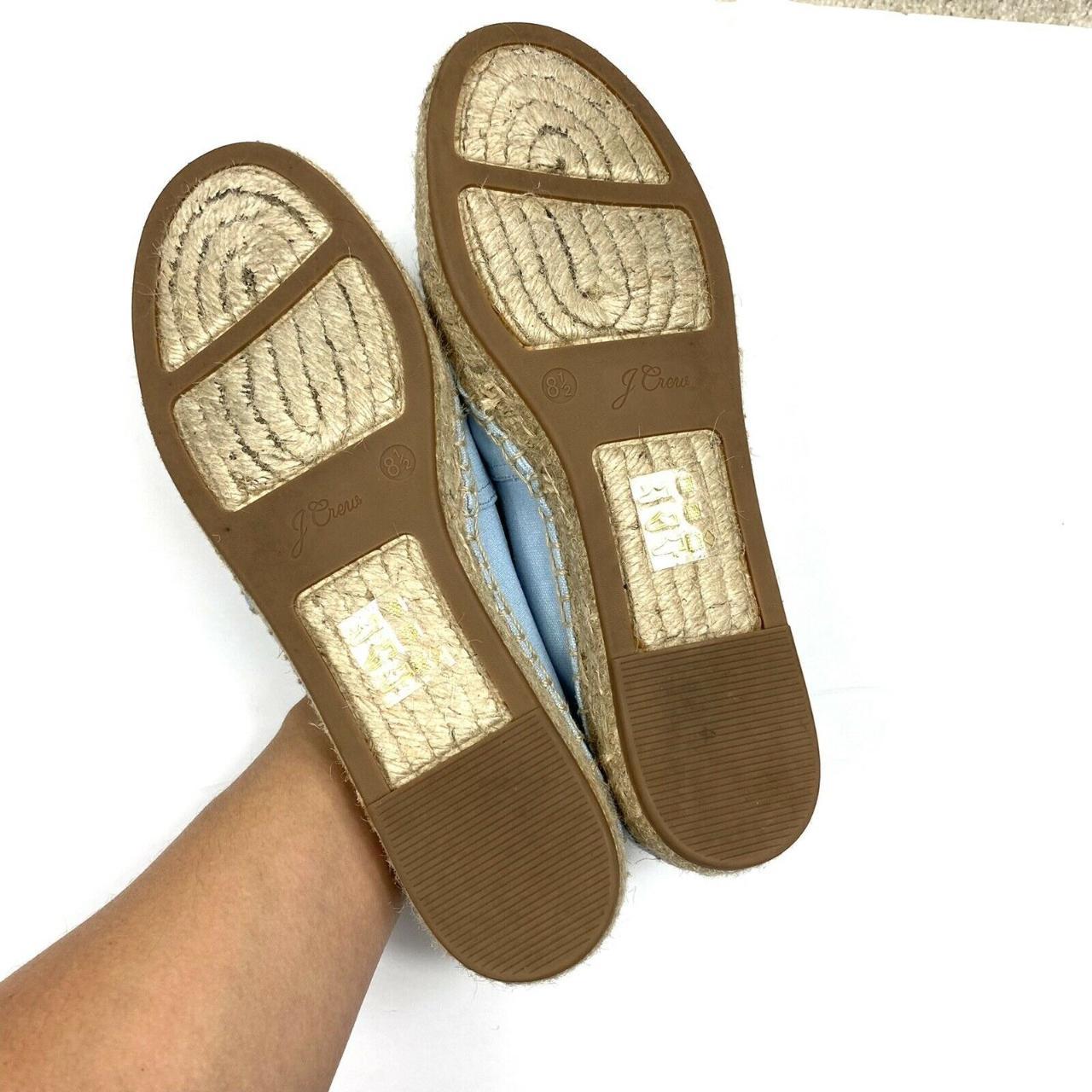 J. Crew Women's Canvas Espadrille Flat Shoes, Light... - Depop