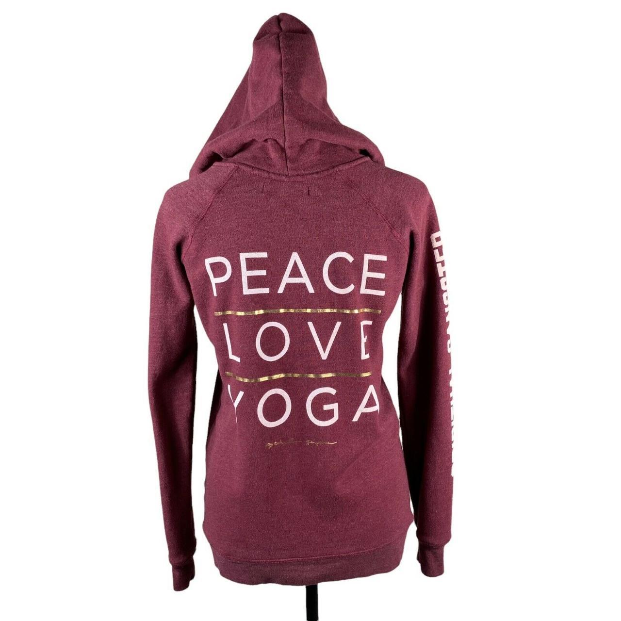 spiritual gangster peace love yoga hooded jacket In... - Depop