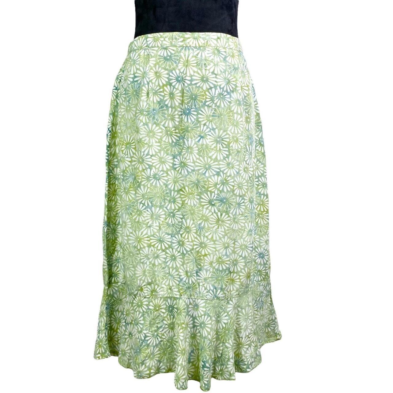 Nomadic Traders Boho Side Button floral skirt Blue... - Depop