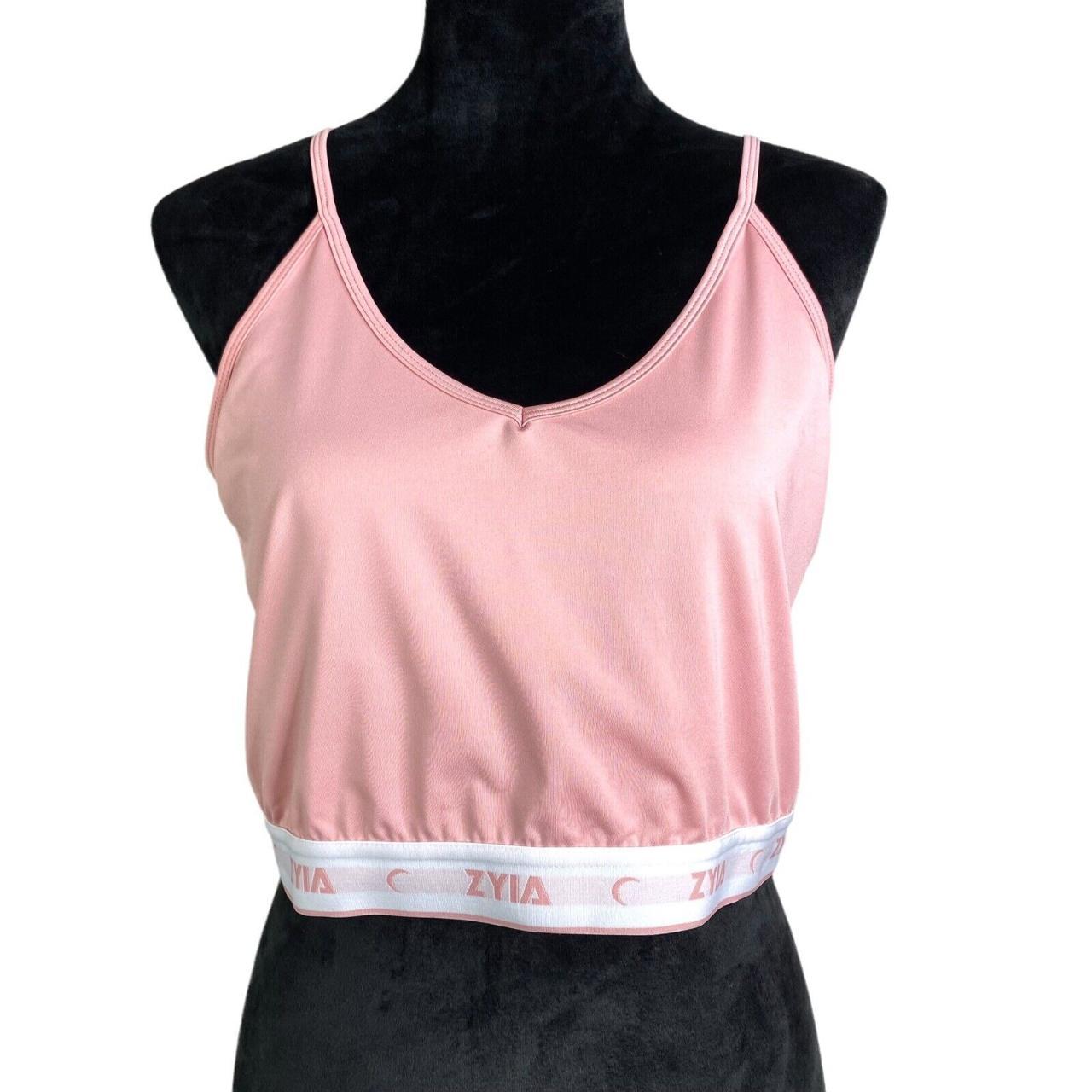 ZYIA Active Comfort Lounge Sports Bra Top Pink... Depop