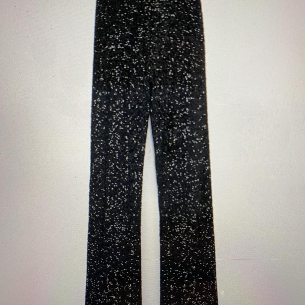 Black sequin pants Zara new with tags! Size XS,... - Depop