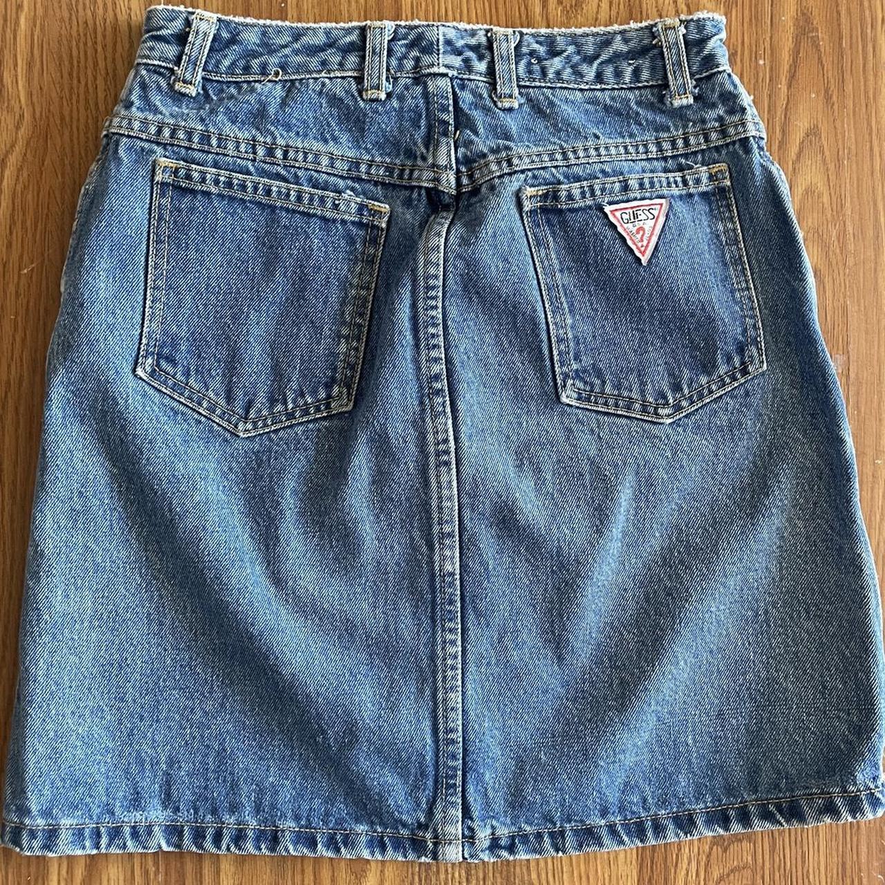 Vintage Denim Mini Skirt Georges Marciano For Guess Depop