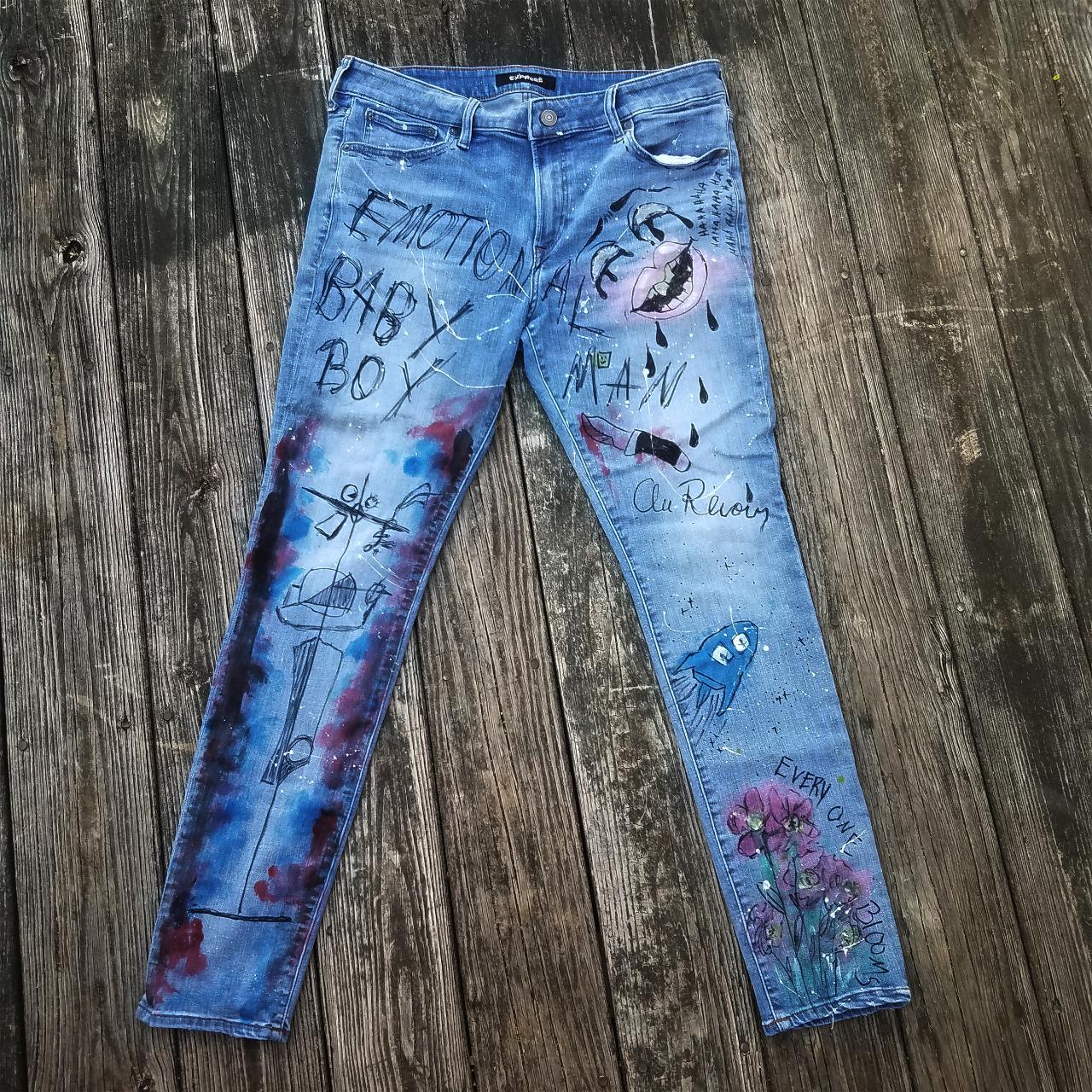 Custom jeans! high quality ( FRONT ONLY)