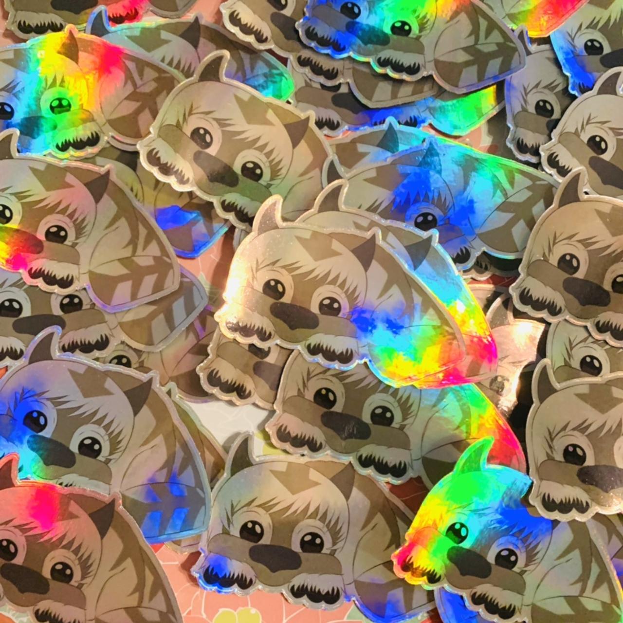 Holographic appa stickers. Waterproof, durable, and... - Depop