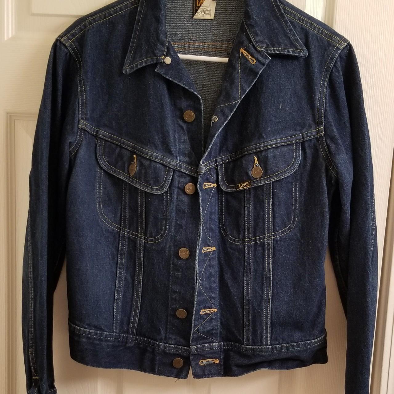 WOMENS VINTAGE 1980s LEE RIDER DENIM JACKET SIZE 18... - Depop