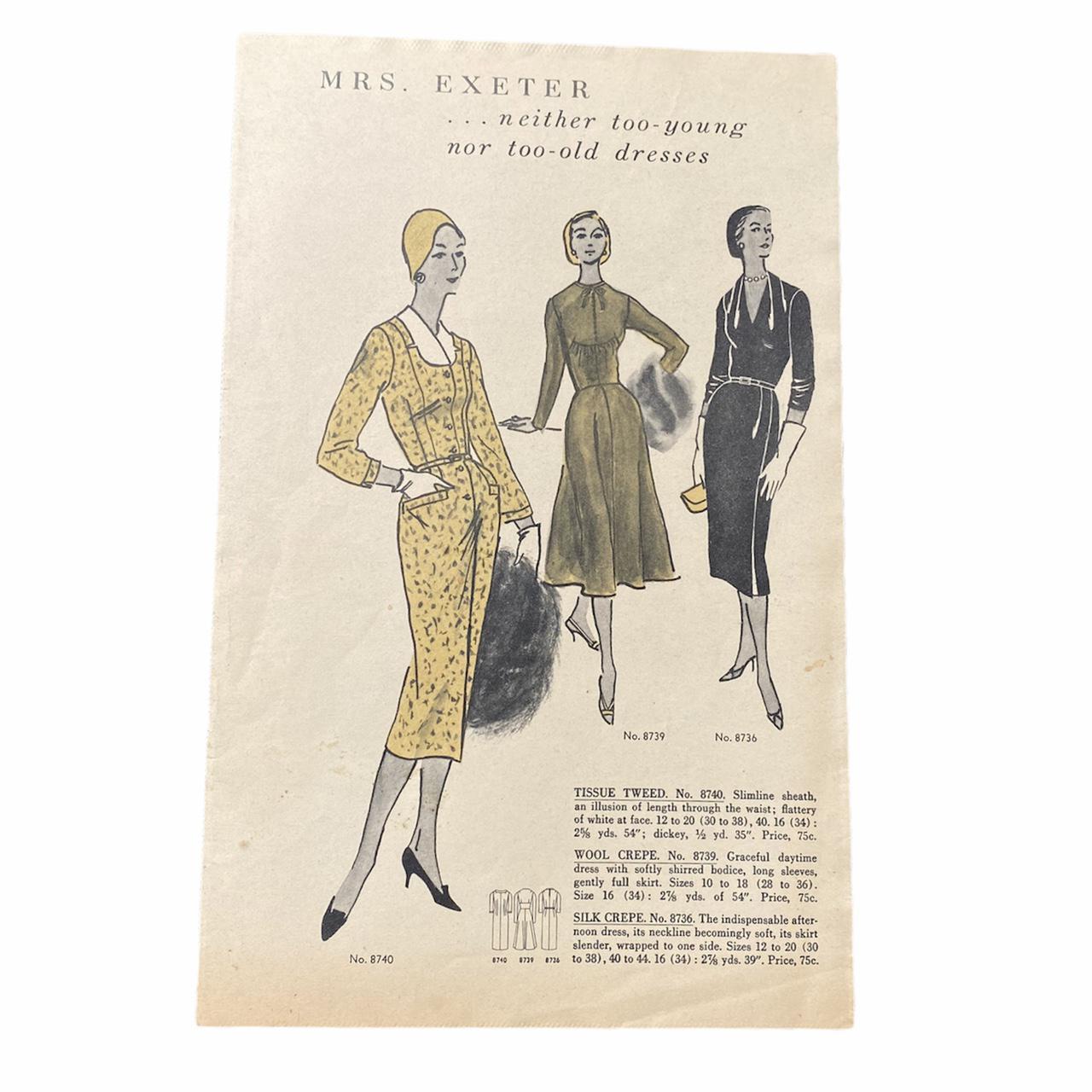 Vintage Fashion Magazine Print Book Page 1950s Retro... - Depop