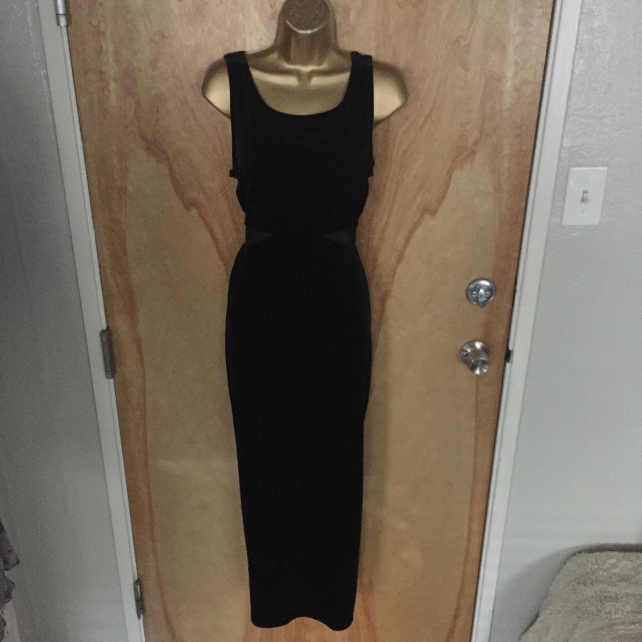 Molly Malloy Evening velvet maxi dress with mesh