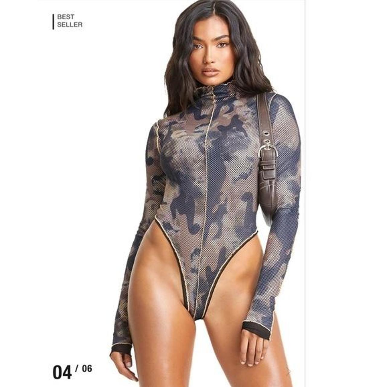 Iamgia Womens Brown And Black Bodysuit Depop 