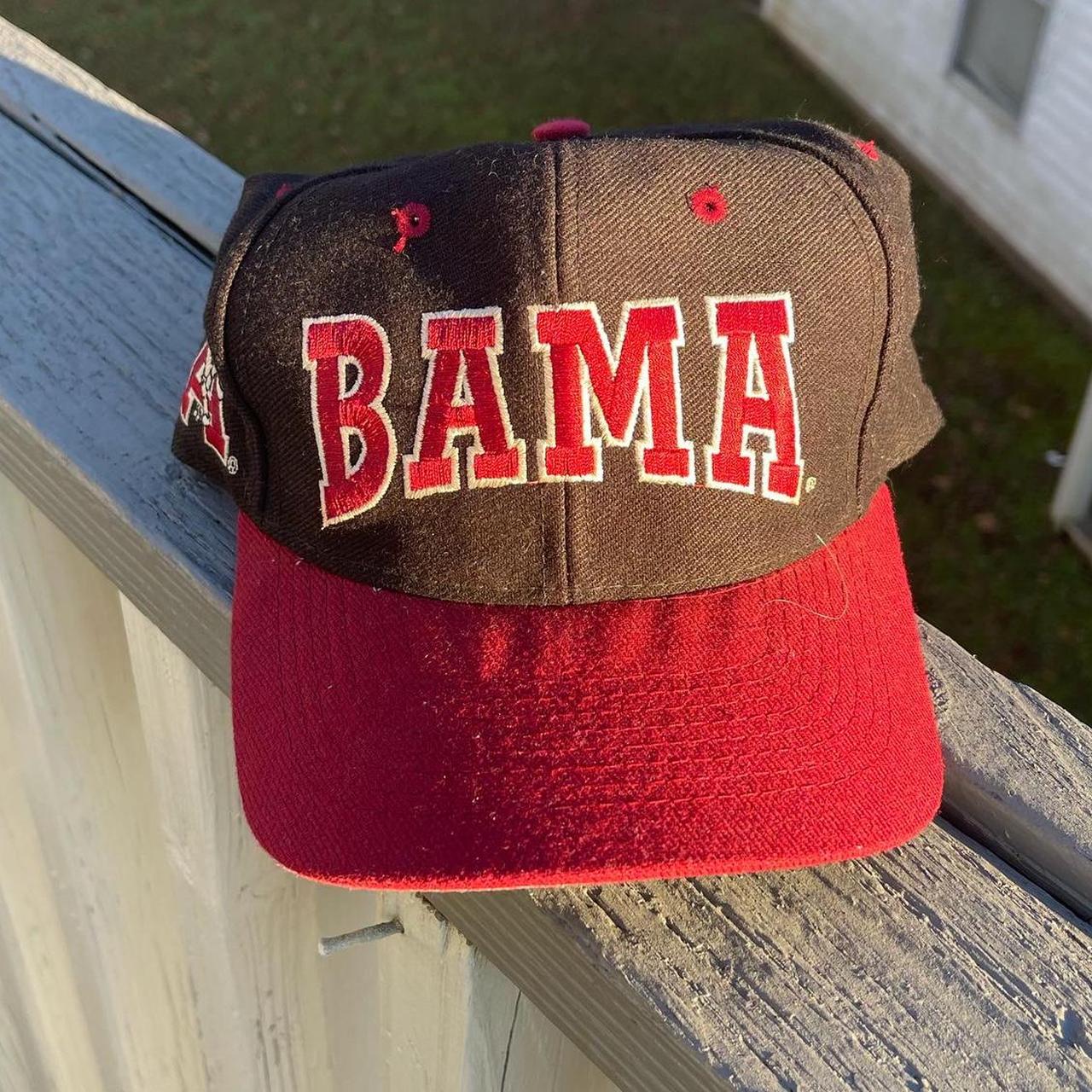 Vintage Alabama Crimson Tide Fitted Baseball Hat Sz 7 1/2 Red 90's