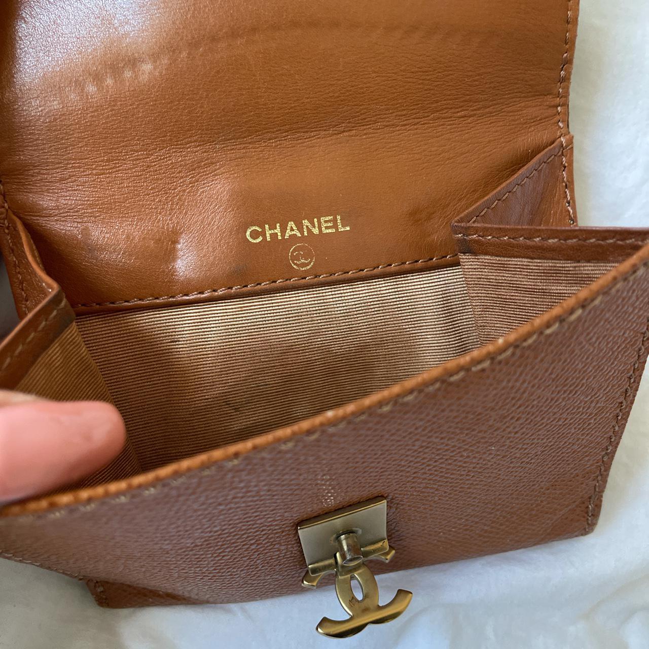 Chanel patent leather mini zip wallet Excellent - Depop