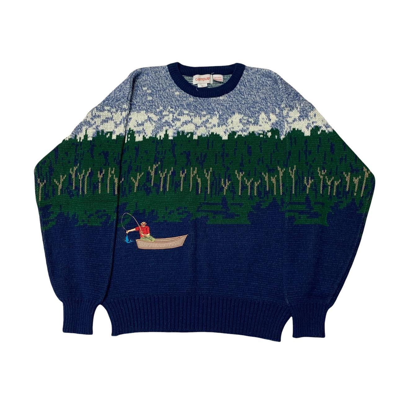 Vintage essential 80’s Campus Knit sweater... - Depop