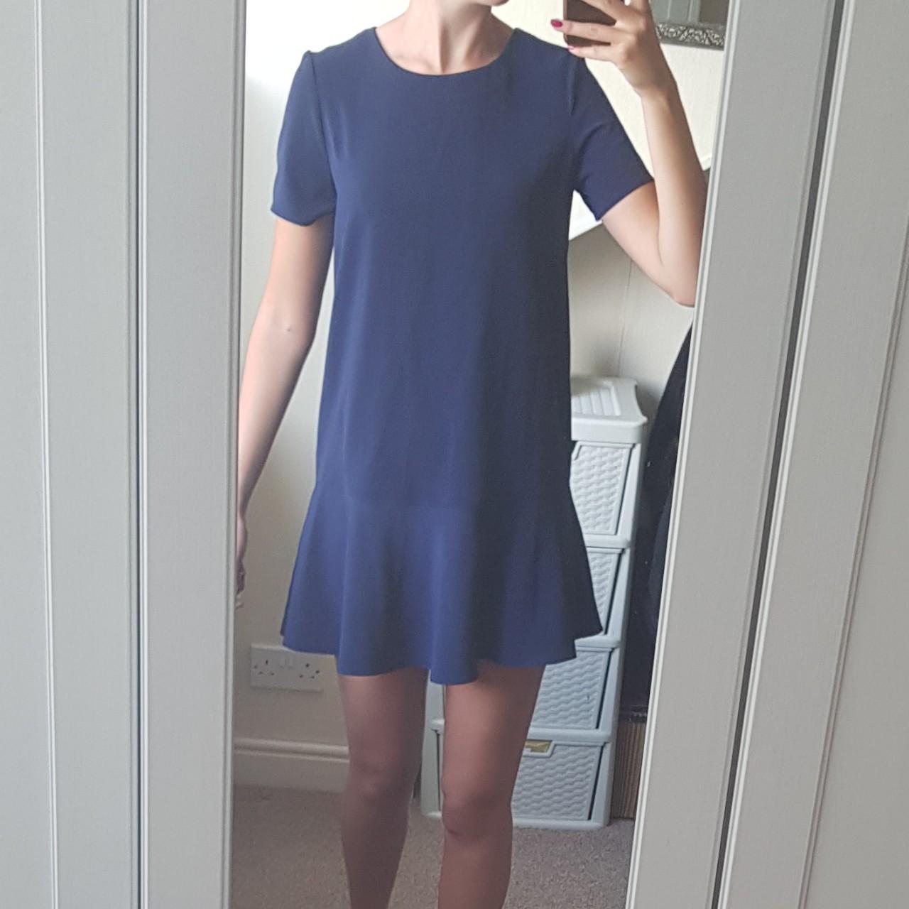 Mango navy outlet dress