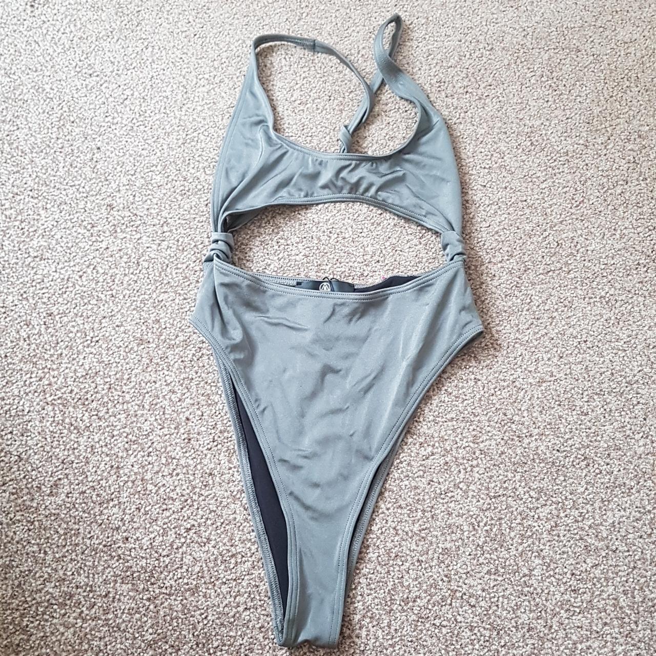 Grey Cross-Back One Piece