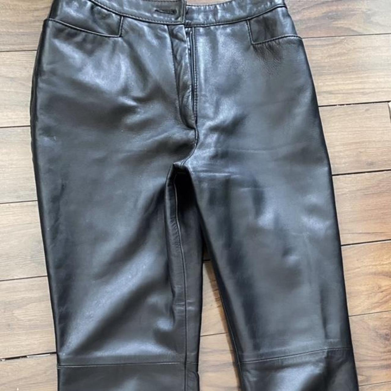 Gorgeous leather pants bought online and they are... - Depop