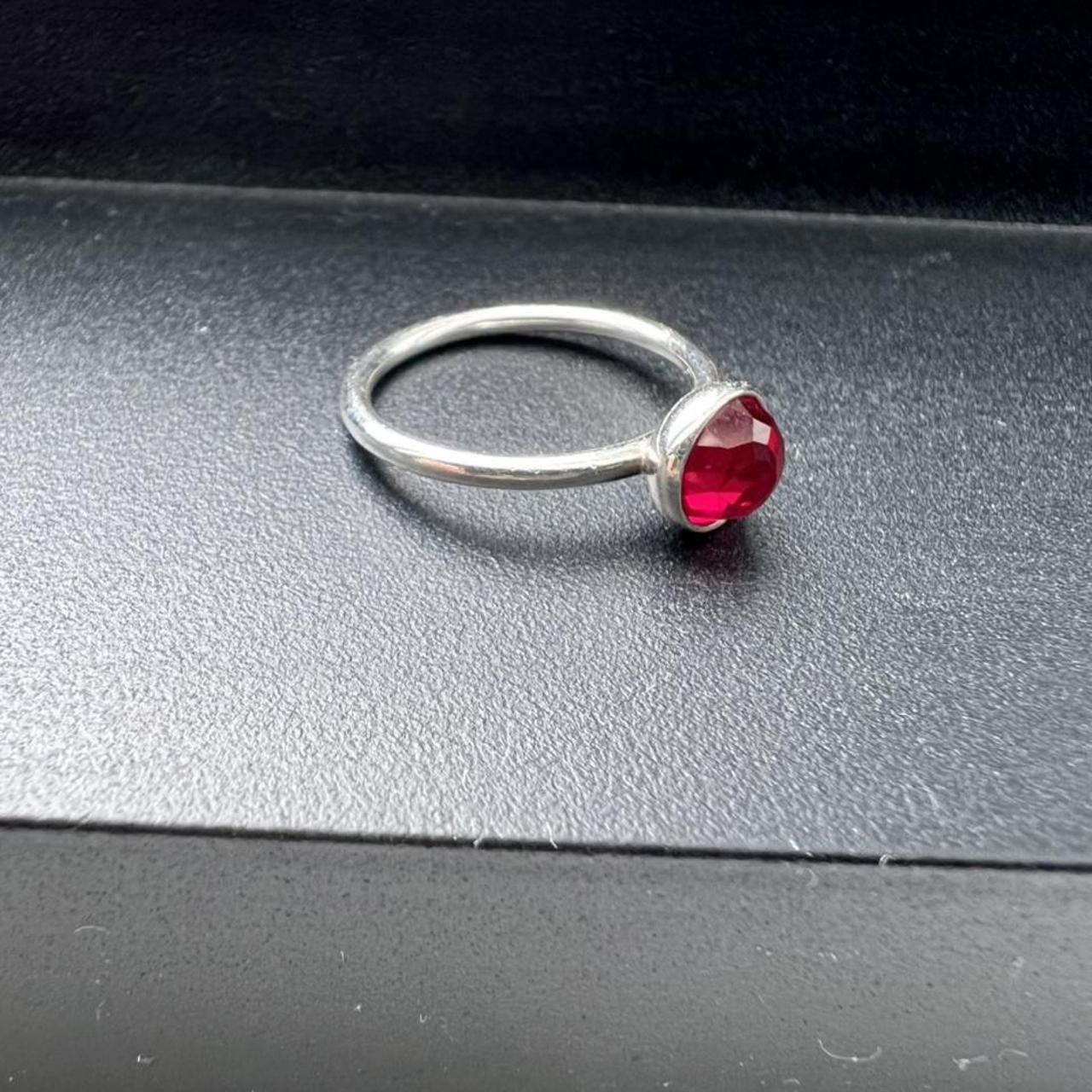 Garnet July Droplet Ring Pandora Pandora Ring Ruby Retired Pandora