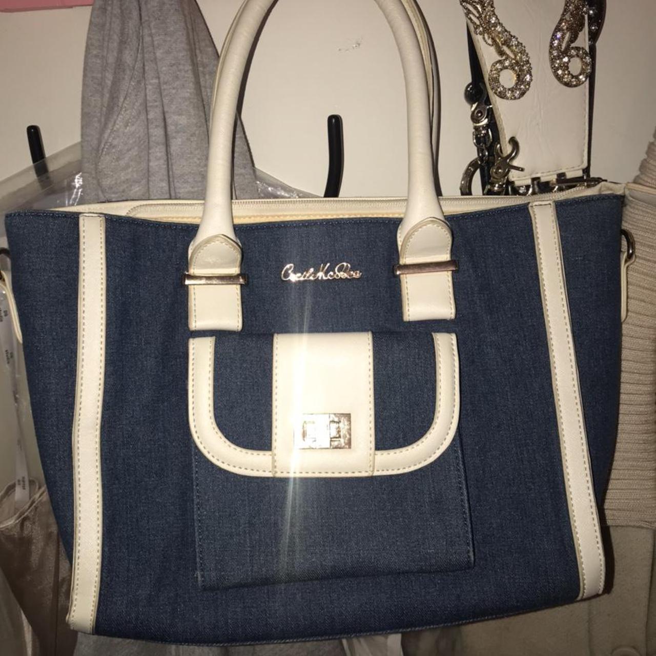 Cecil Mcbee Denim White Purse Medium Sized Hand Depop