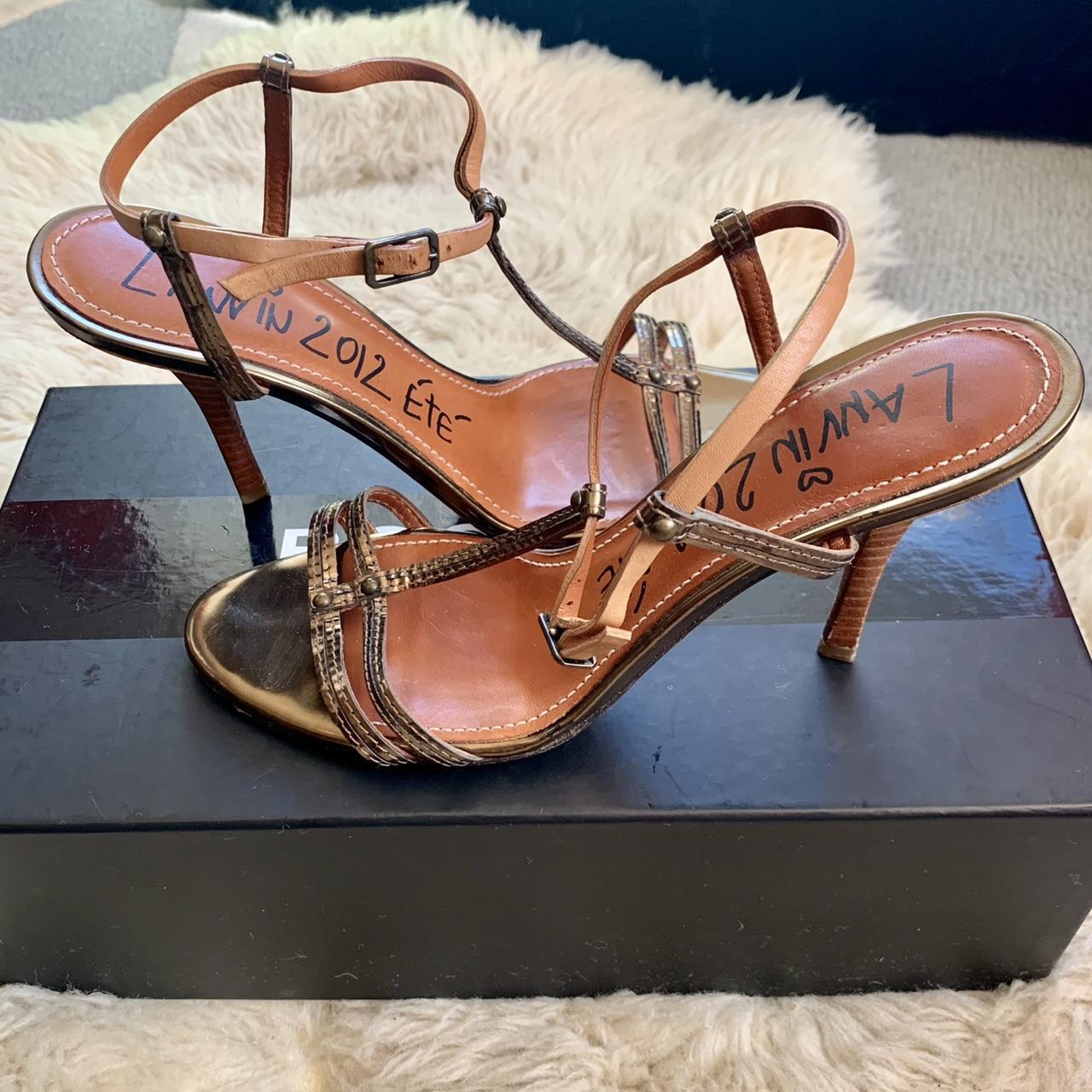 Lanvin Women's Tan and Gold Sandals