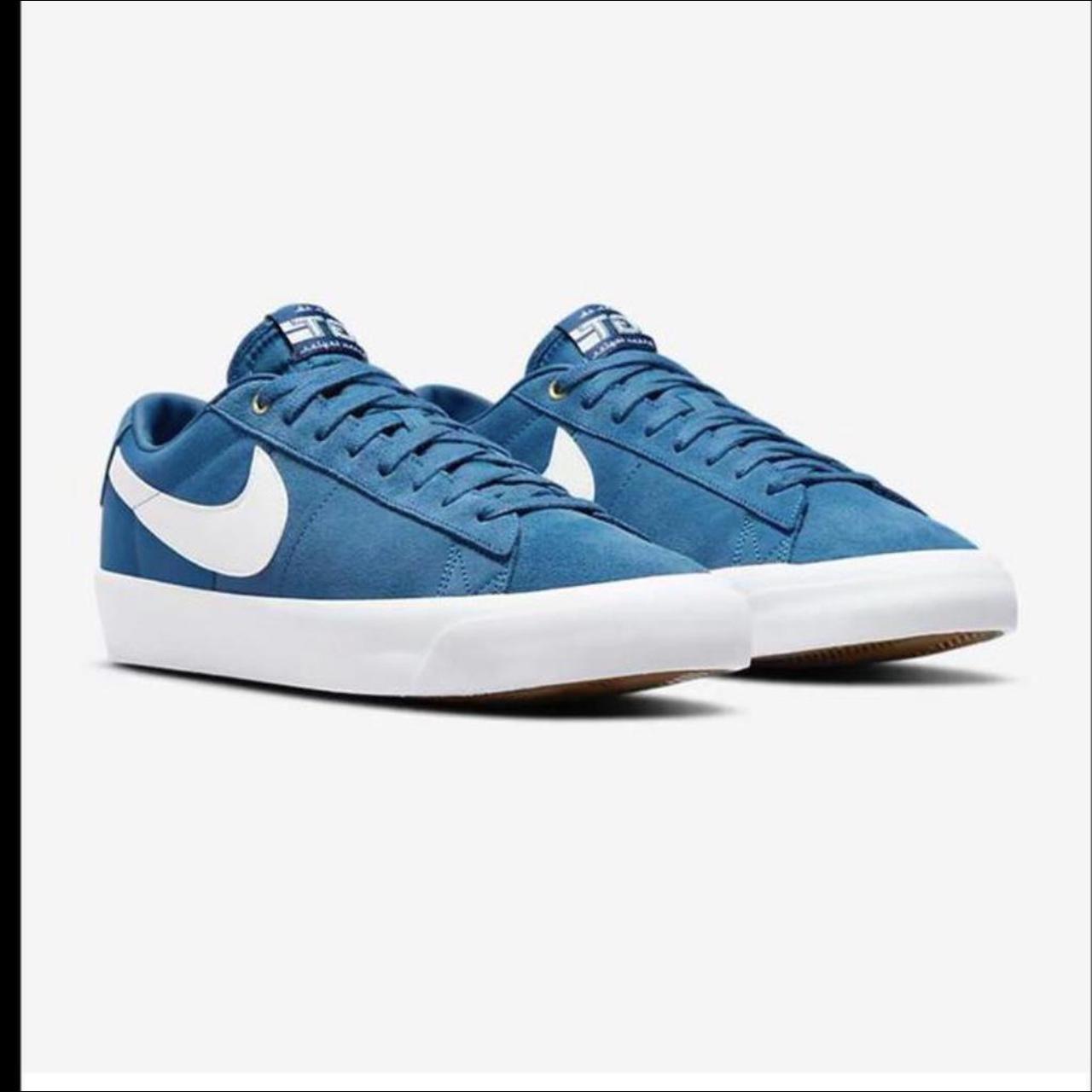 Nike Sb Zoom Blazer Low Pro Gt Court Blue White Gum Depop