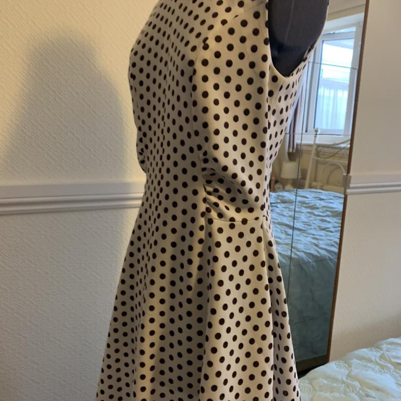 1960’s polka dot dress . Stunning - brown & white... - Depop