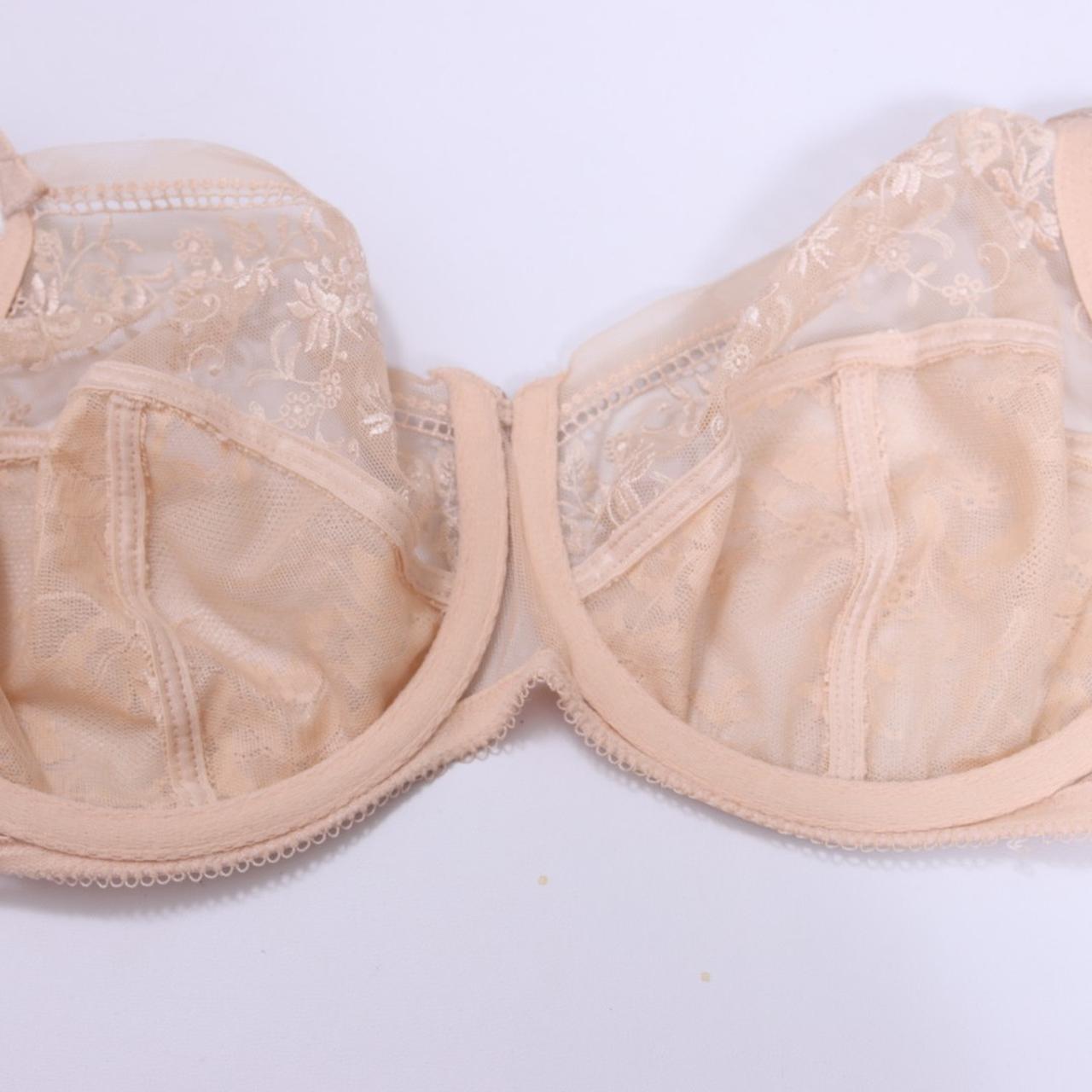 Wacoal 36DD delicate sheer nude lace mesh unlined - Depop